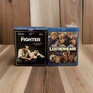 The Fighter Leatherheads Blu-ray DVD Lot Mark Wahlberg George Clooney Sports